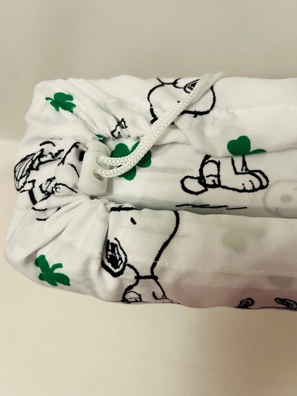 Berkshire Peanuts Queen Size Sheet Set Snoopy Shamrocks Woodstock Green White